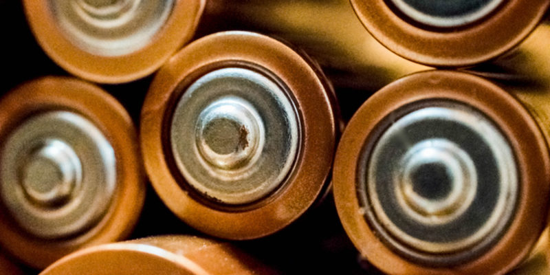 Batteries Stacked on One Another