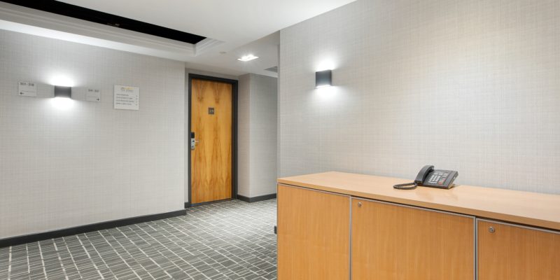 Furniture in a Health Care Facility Corridor